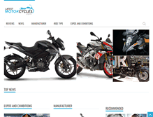 Tablet Screenshot of latestmotorcycles.com